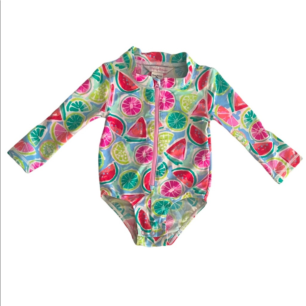 Tommy Bahama Long-Sleeve SPF50 Toddler Girl Swimsuit